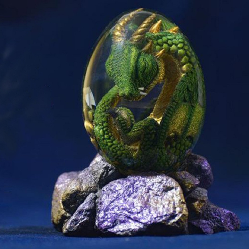 Resin Art Table Top - Lava Dragon Egg Standbeeld met standaardbasis