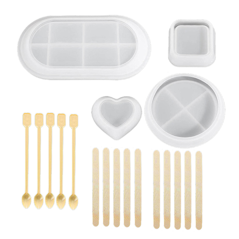 Coaster Mold Square - AB47-Tray Siliconen Mal DIY Kristal Vierkant