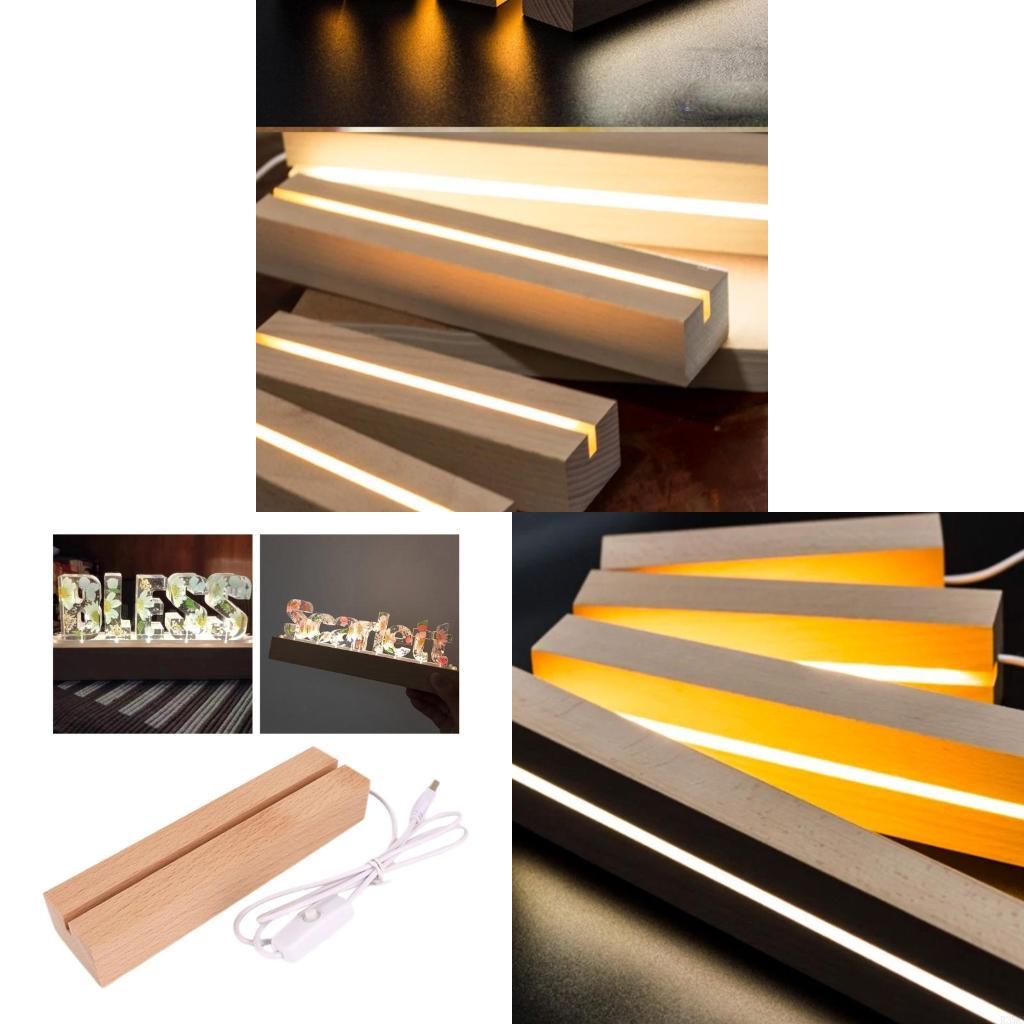Resin Art Use - R3MC houten licht display base houten