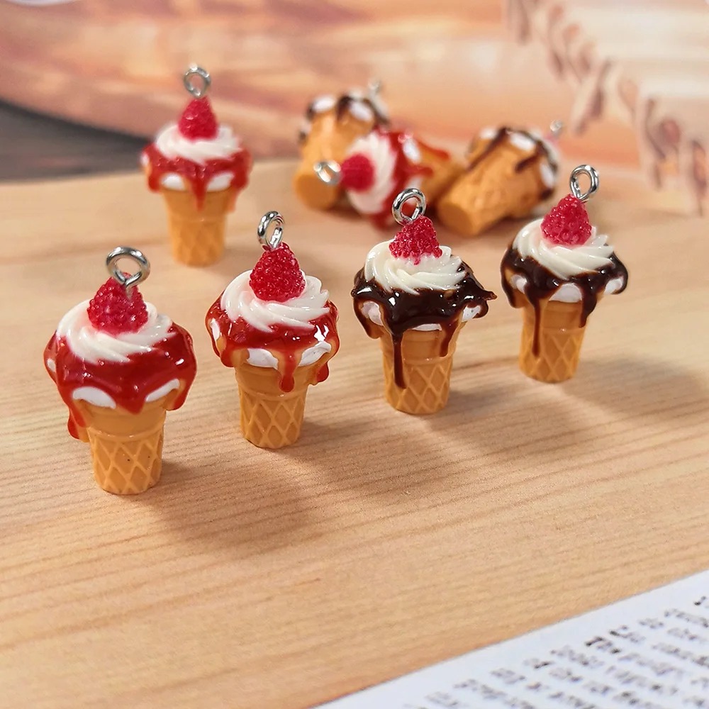 Resin Art Bracelet - 10 stuks 3D mini gesimuleerde aardbeienjam