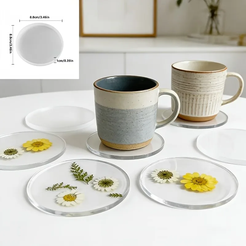 Coaster Mold Square - Nieuwe ronde en vierkante siliconen mallen