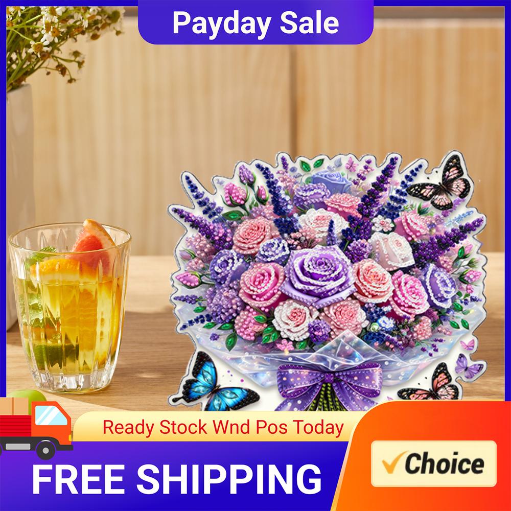 Resin Art Table Top - Bloemen DIY 2D Platte Acryl Diamant