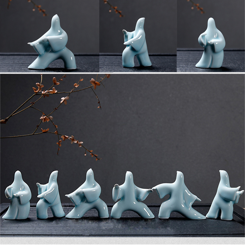 Resin Art Studio - Abstracte Kunst Keramische Kungfu Poses Beeldje