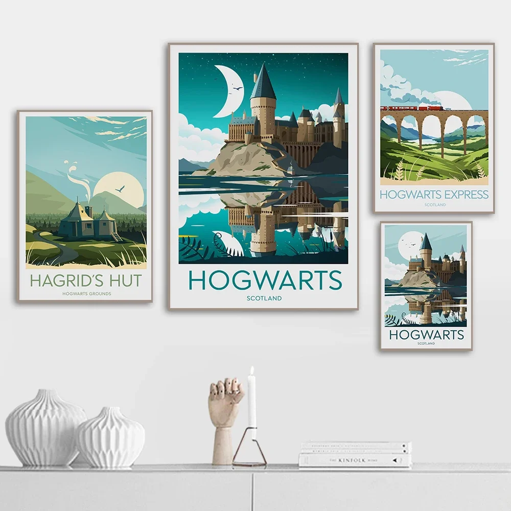 Resin Art Home Decor - Film Esthetiek Muurkunst Hogwarts Kasteel Zon