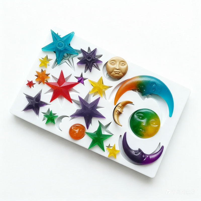 Resin Art Supplies - Zon Gezicht Maan Sterren Polymeer Klei