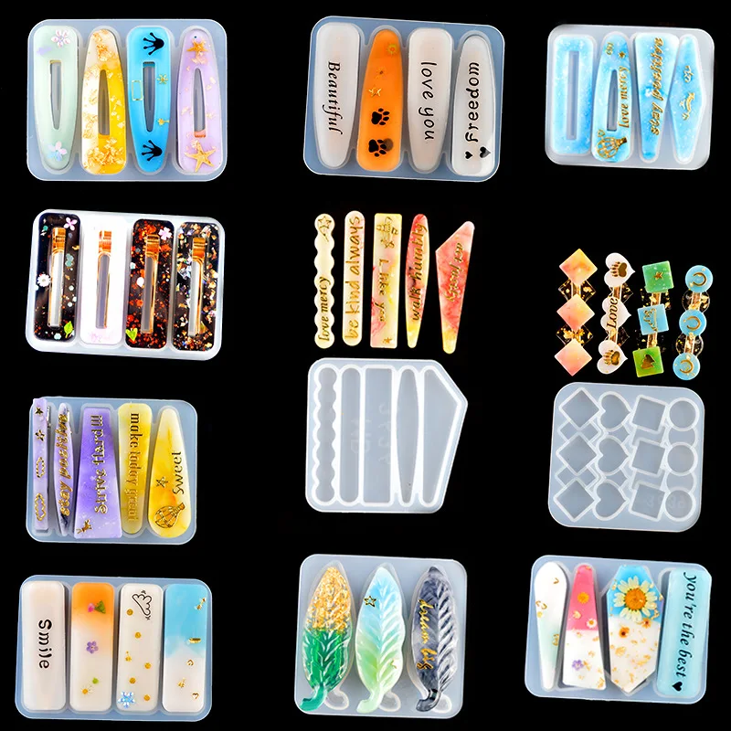 Resin Art Uv - Diy Epoxyhars Haar Clip Haarspeld Siliconen