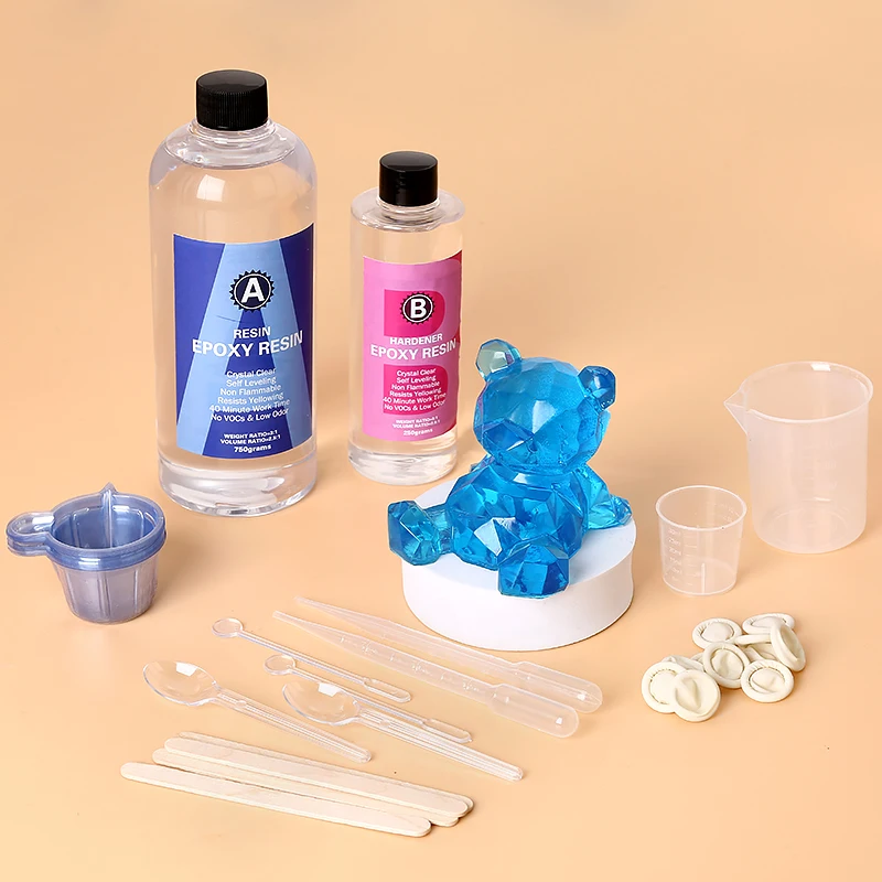 Resin Art Use - Epoxyhars Kit Kristalhelder Gemakkelijk mengen AB-hars