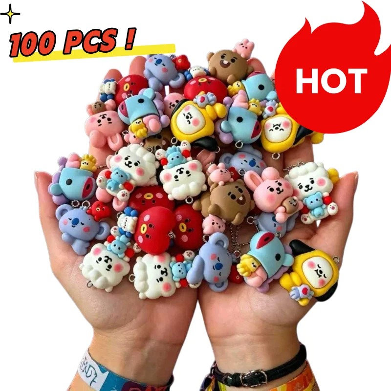 Resin Art Bracelet - 7 stks BT21 Hars Cartoon Charm