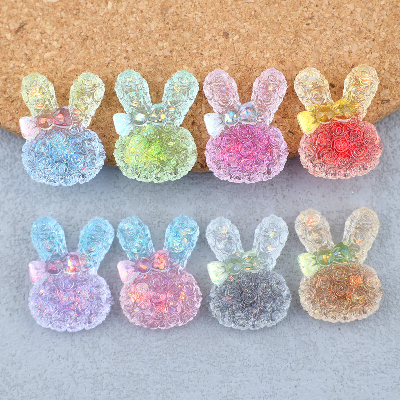 Resin Art Supplies - 5 stuks 18*25mm Lichtgevende Verloopkleur Konijnenhars
