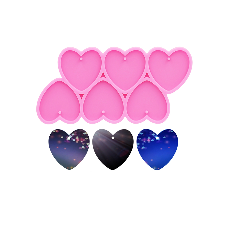 Resin Art Heart - GJ-226 Glanzende hartvorm DIY epoxyhars siliconen