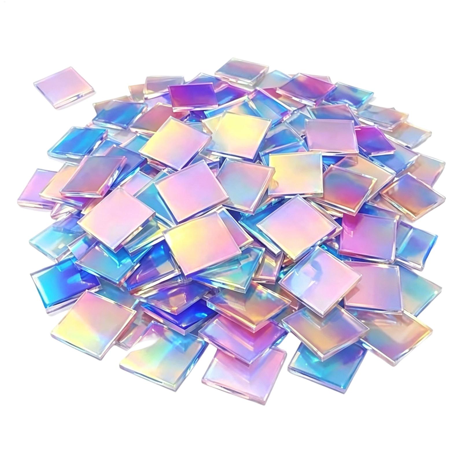 Resin Art Supplies - Mini acrylplaten 100 stuks regenboog holografische
