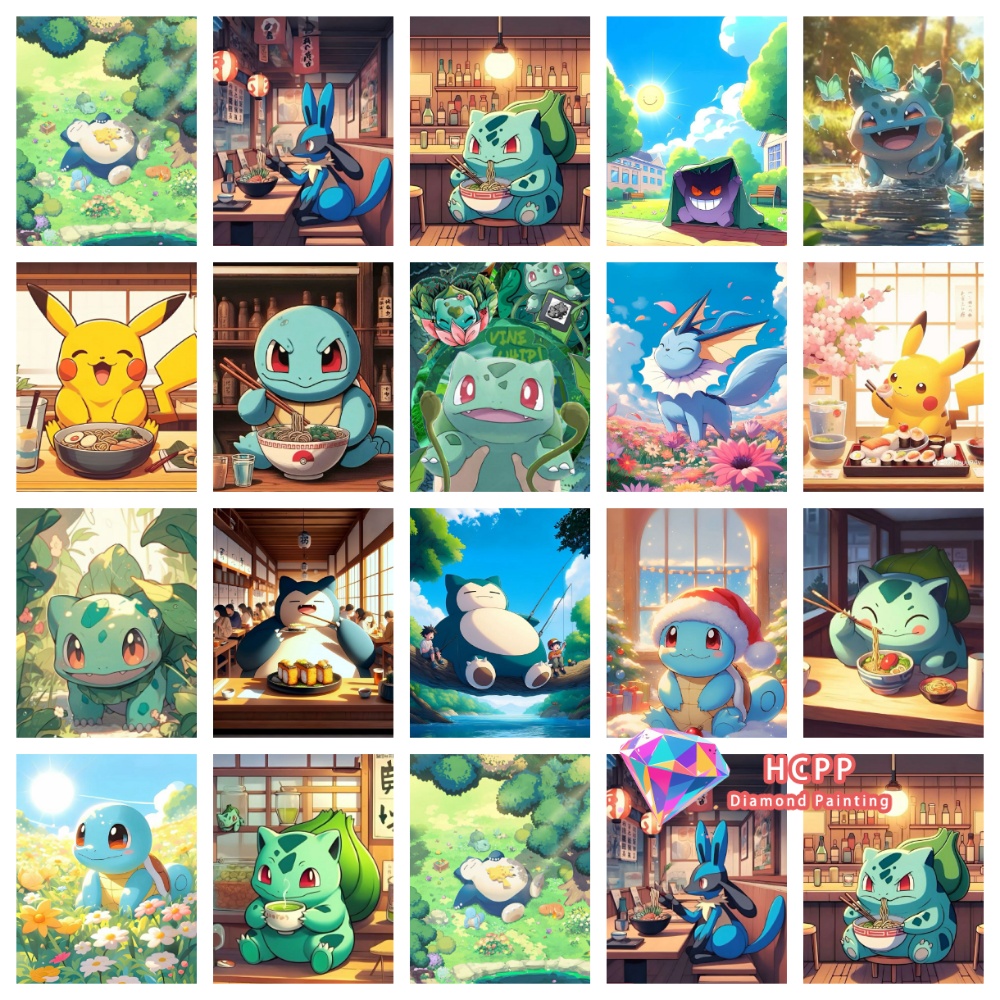 Pikachu Bulbasaur Squirtle Ani - Resin Art Home Decor recensie en prijs