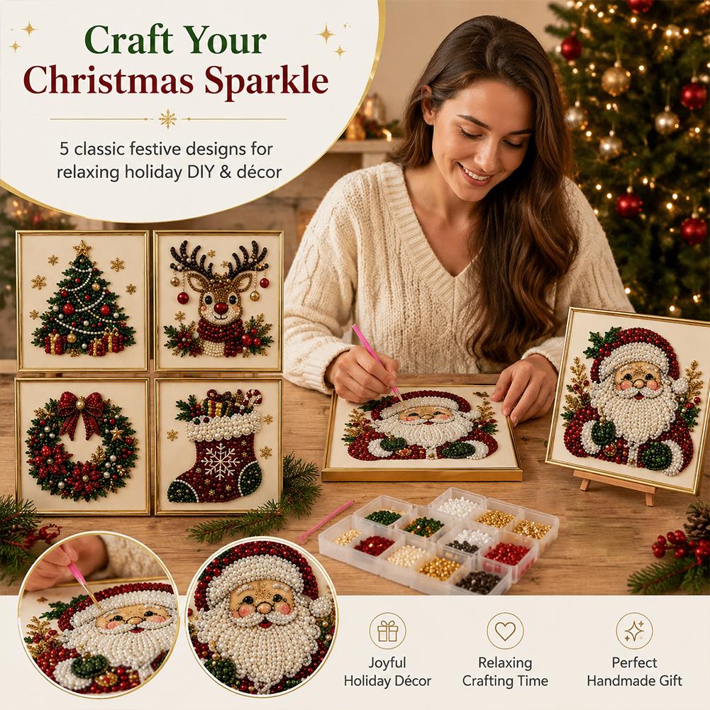 Kerstmis Kerstman Parel Kunst  - Resin Art Wall recensie en prijs