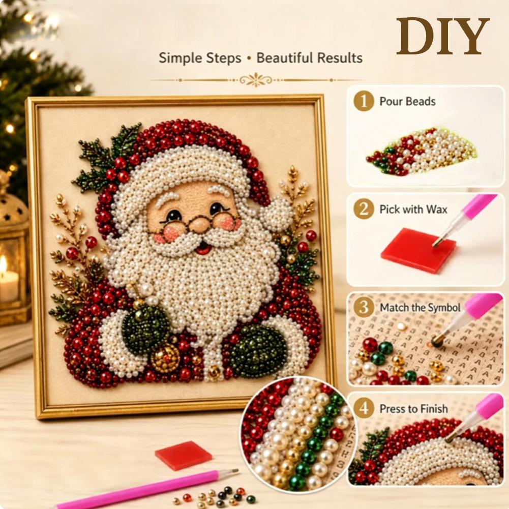 Kerstmis Kerstman Parel Kunst  - Resin Art Wall recensie en prijs