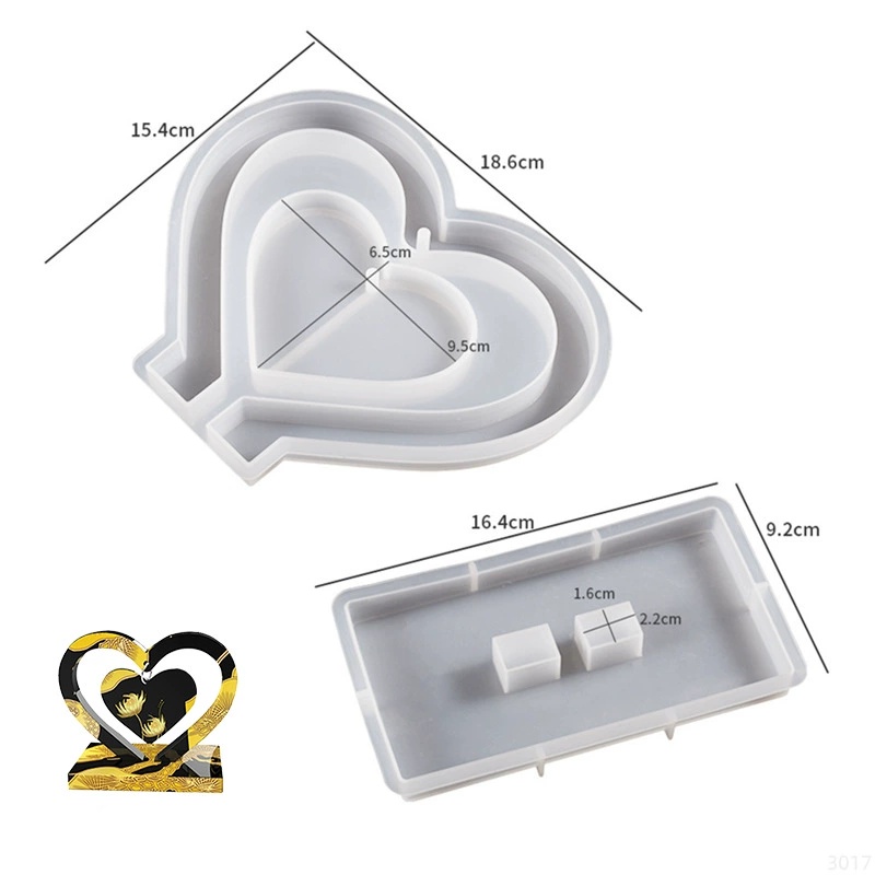Letter Mm Epoxyhars Siliconen  - Resin Art Heart recensie en prijs