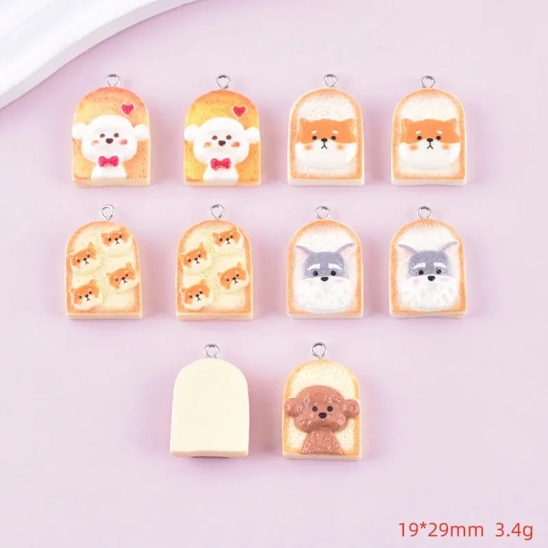 10 stuks schattige toast hond  - Resin Art Supplies recensie en prijs