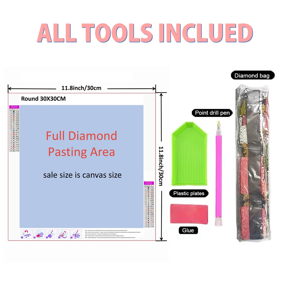 1pc frameloze 5D Diamond Paint - Resin Art Wall recensie en prijs