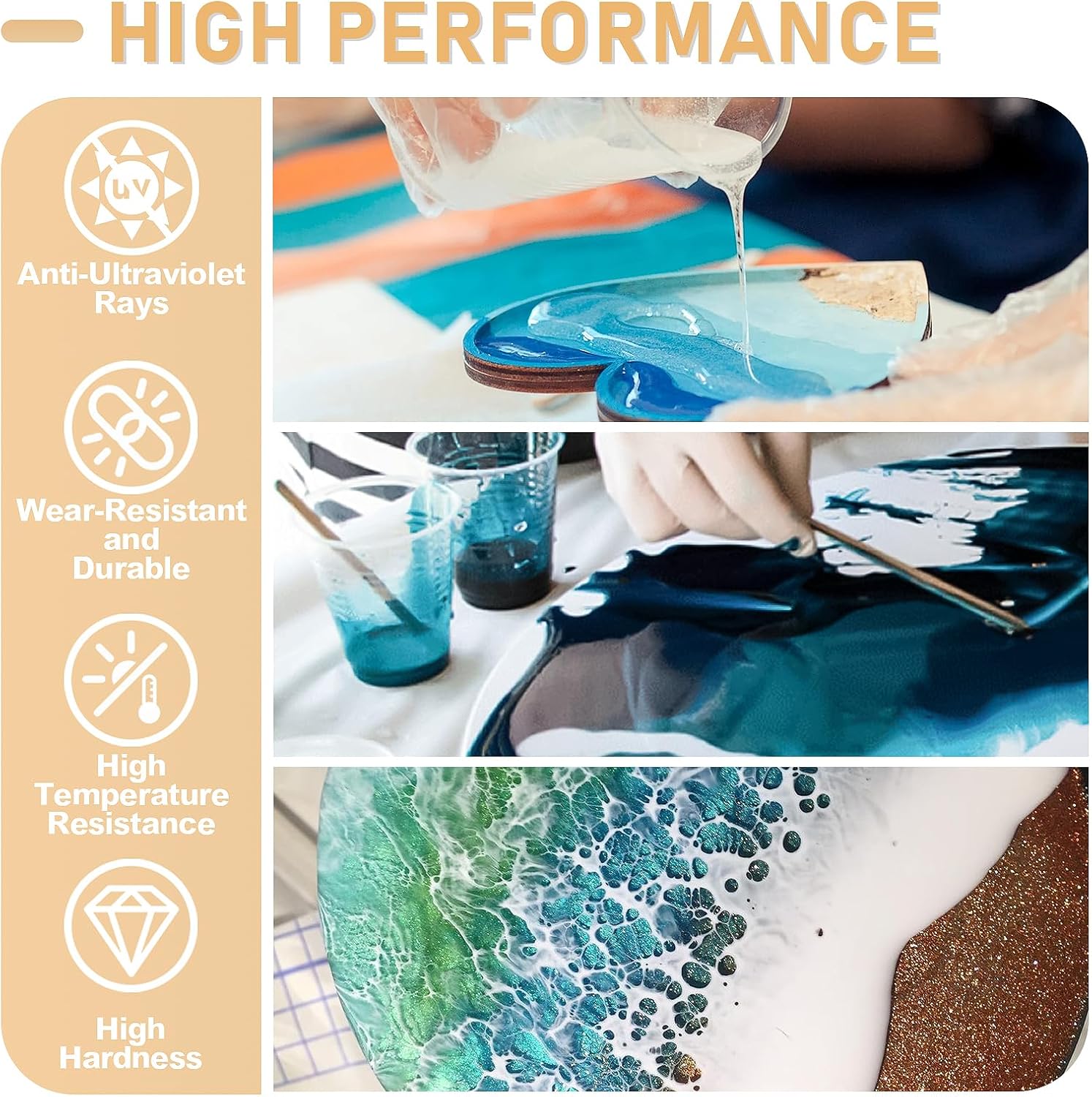 17,6 oz/33,8 oz AB hars epoxy  - Resin Art Table Top recensie en prijs