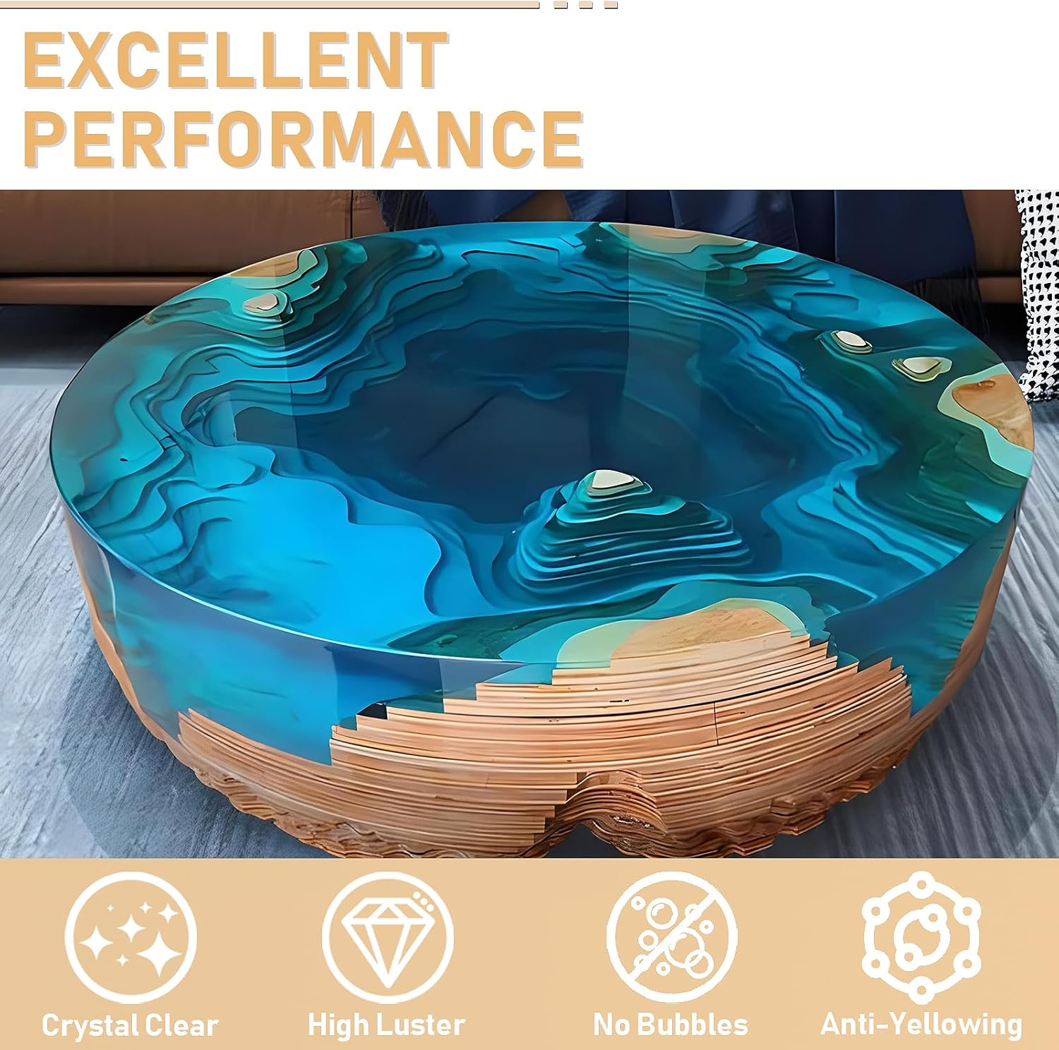 17,6 oz/33,8 oz AB hars epoxy  - Resin Art Table Top recensie en prijs