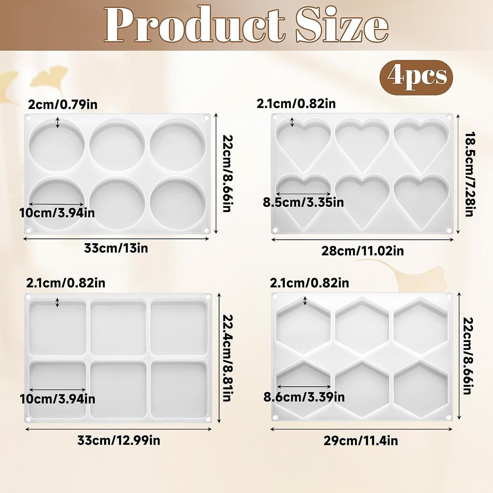 4 stuks diepe hars onderzetter - Coaster Mold Square recensie en prijs