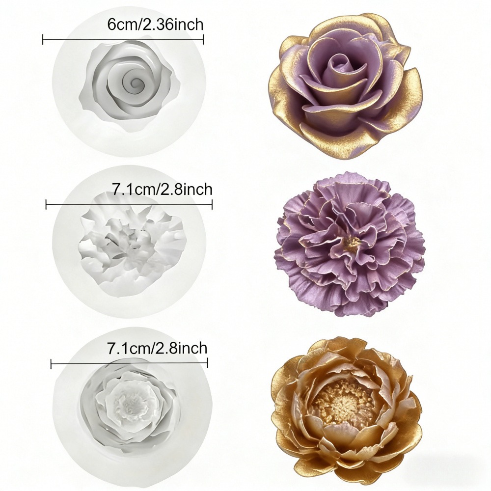 3-delige siliconenvormen voor  - Resin Art All recensie en prijs