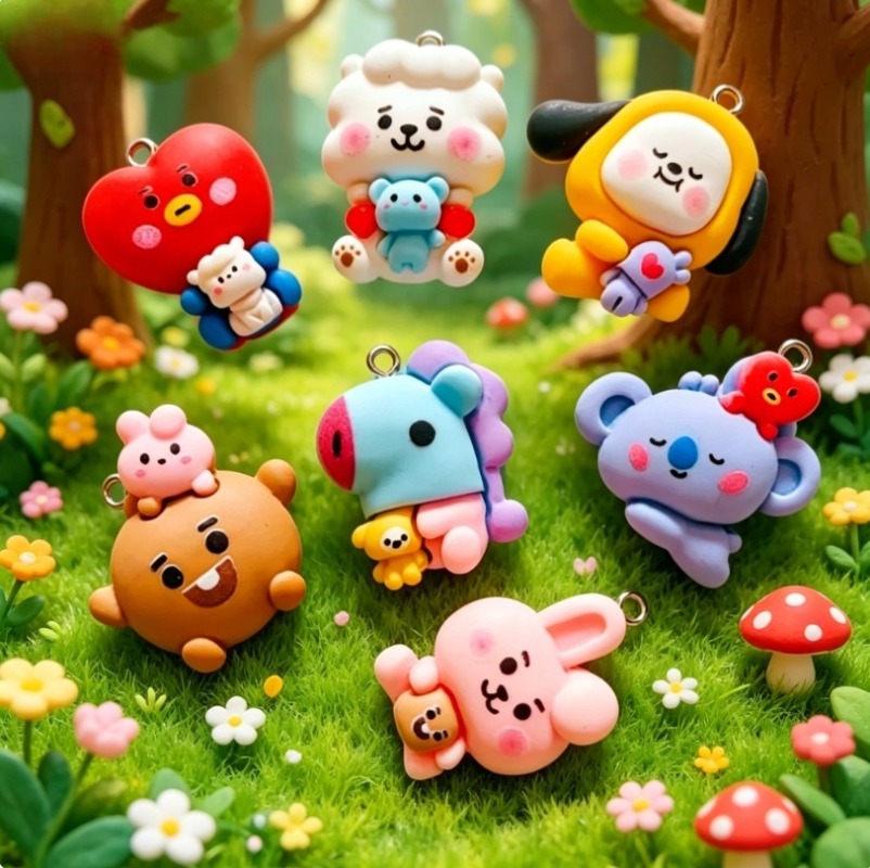 7 stks BT21 Hars Cartoon Charm - Resin Art Bracelet recensie en prijs