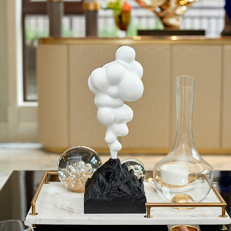 Klein blauwe abstracte vulkani - Resin Art Studio recensie en prijs