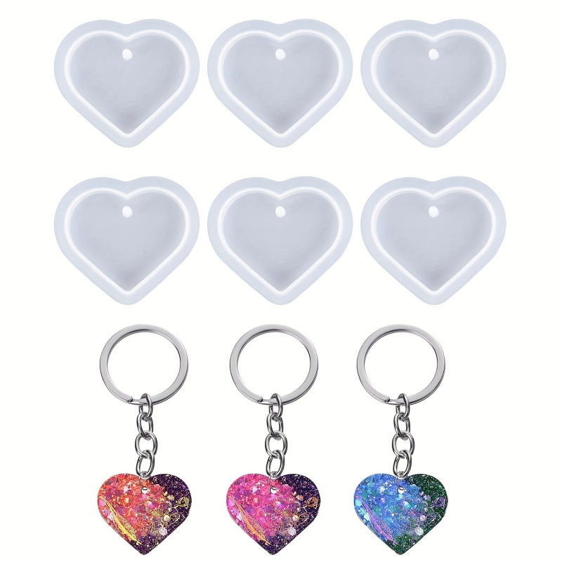 6 hartvormige harsmallenset, h - Resin Art Heart recensie en prijs