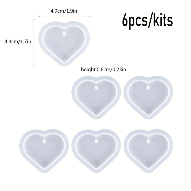 6 hartvormige harsmallenset, h - Resin Art Heart recensie en prijs