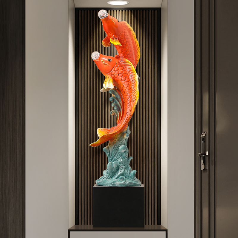 Vijf-smaak vis sculptuur, hars - Resin Art Floor recensie en prijs