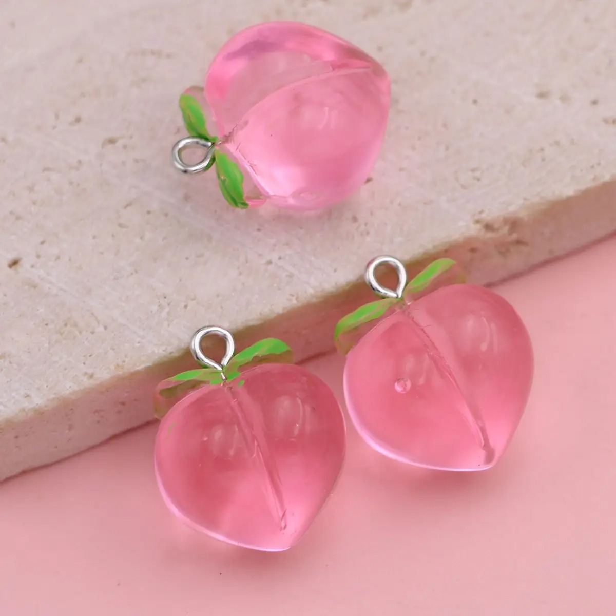 10 stuks mini 3D roze perzik f - Resin Art Bracelet recensie en prijs