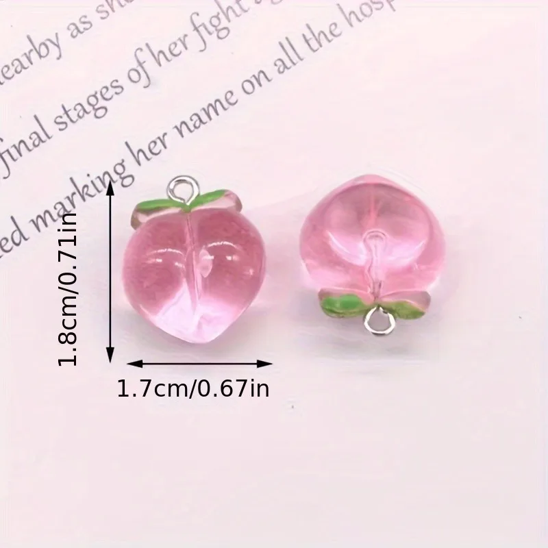 10 stuks mini 3D roze perzik f - Resin Art Bracelet recensie en prijs
